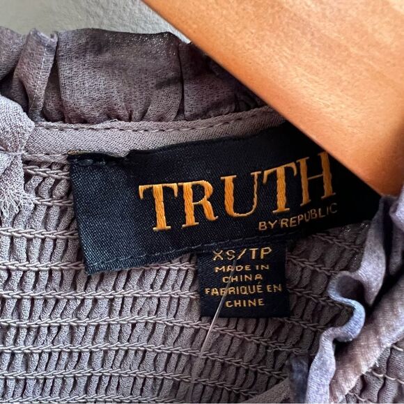 TRUTH swirl patterned Long Sleeve Top XS - Picture 6 of 6